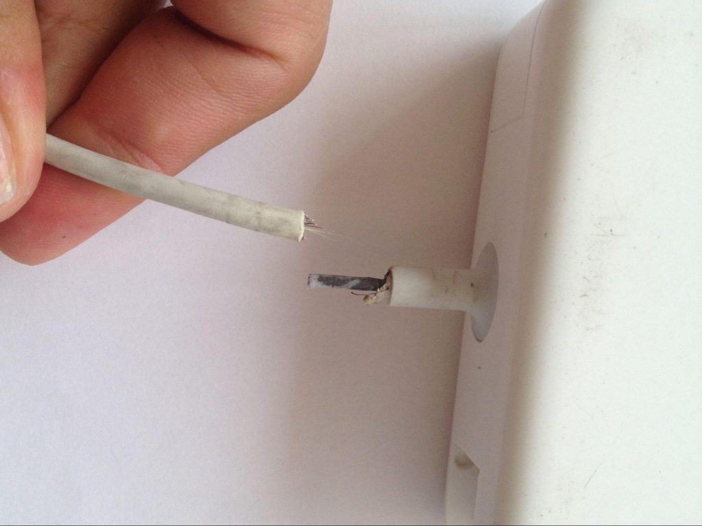 mac charger wire exposed