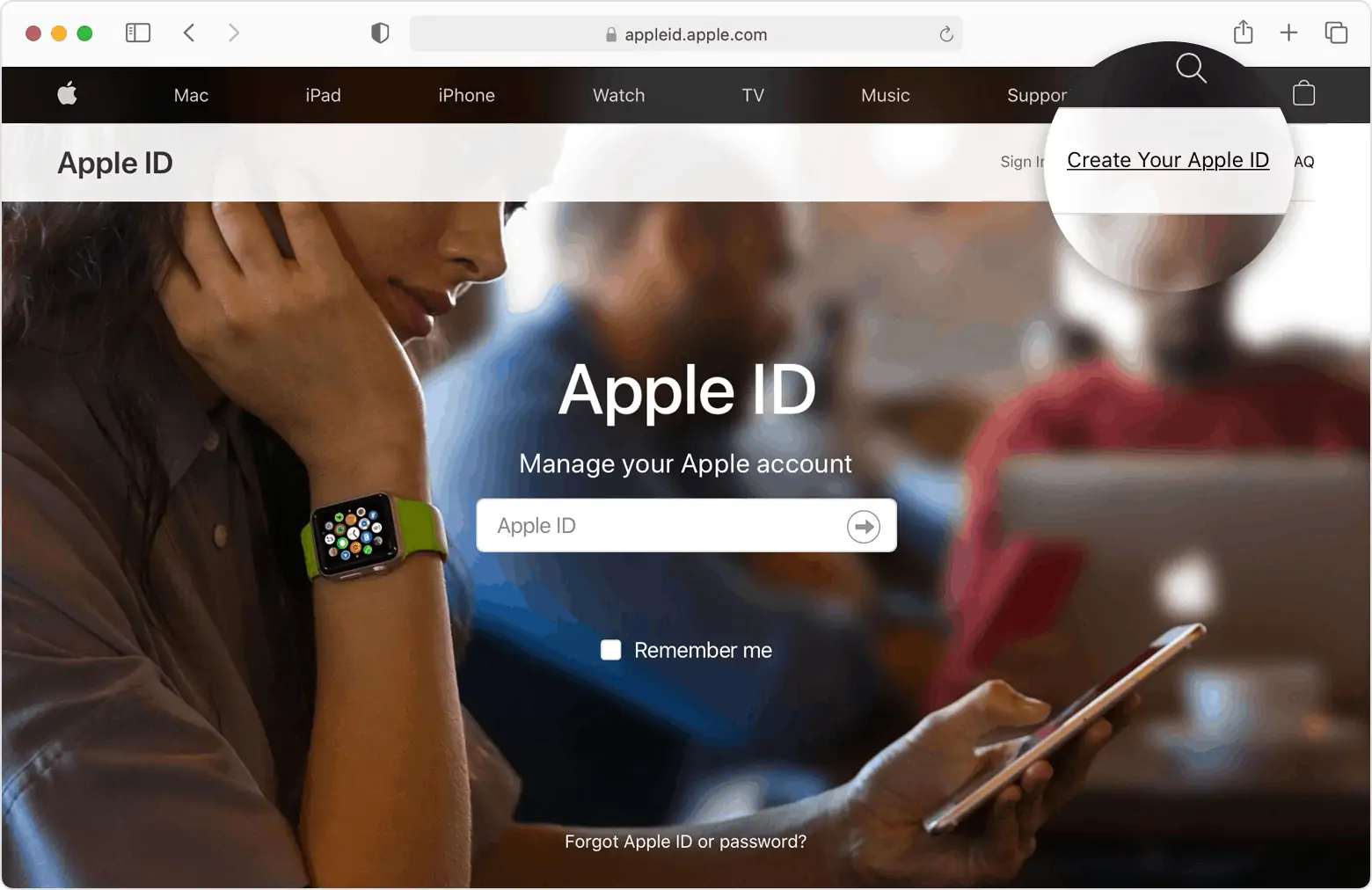 apple id account page