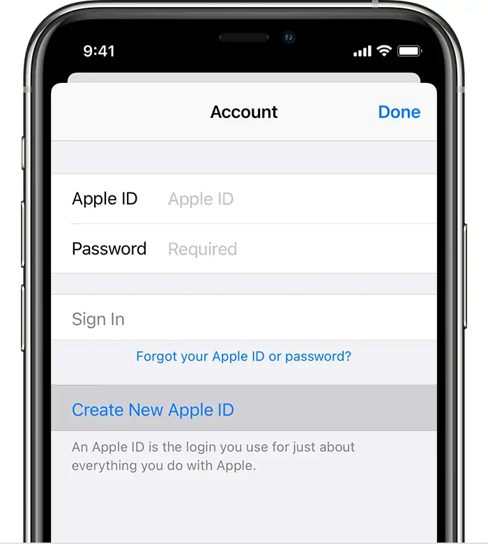 how to create new apple id on iphone 14
