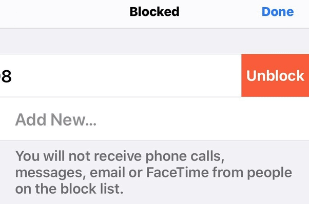 how to unblock contacts on iphone