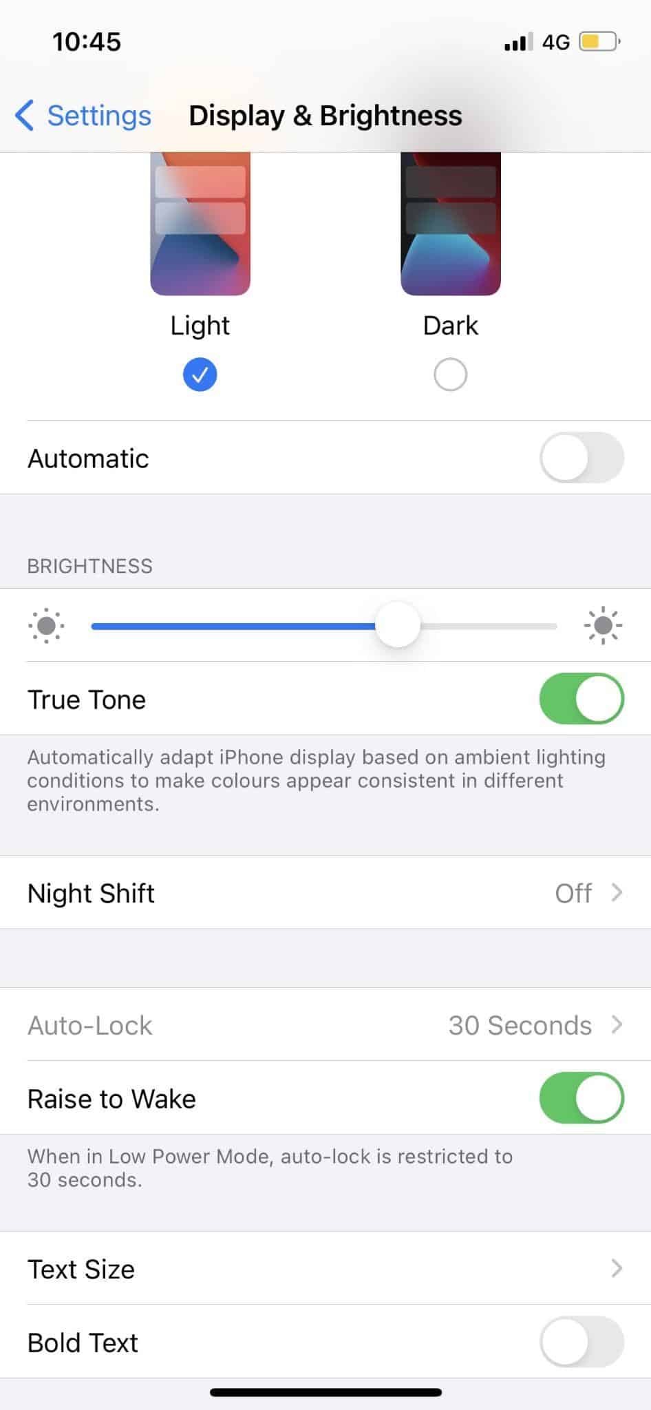 iphone auto lock greyed out