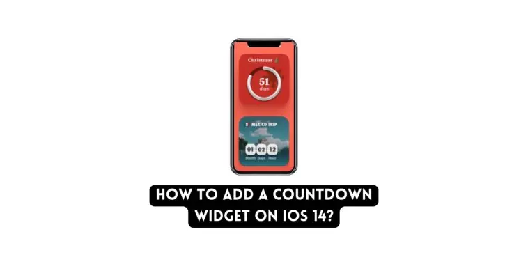 How to add a countdown widget on iOS 14