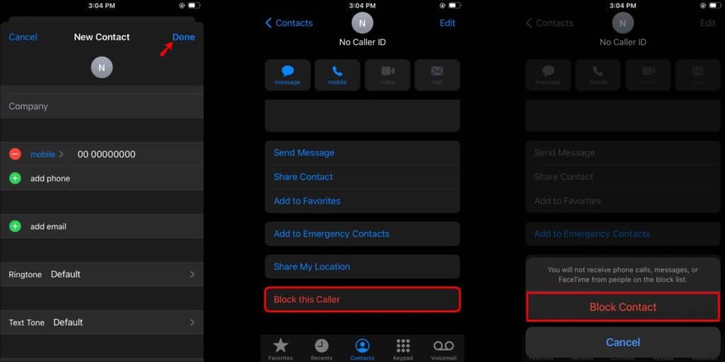 how to block no caller id on iphone for free