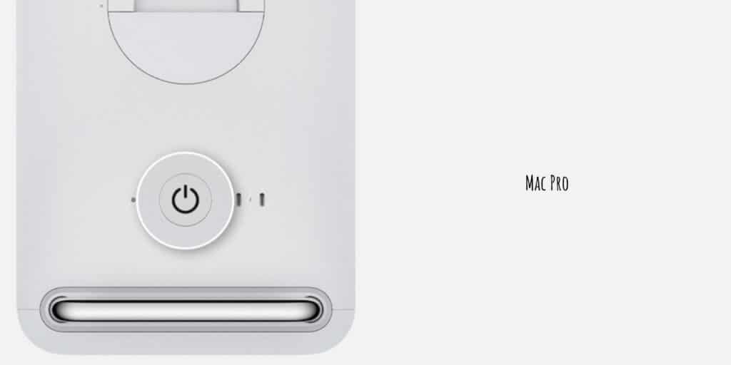 power button on imac