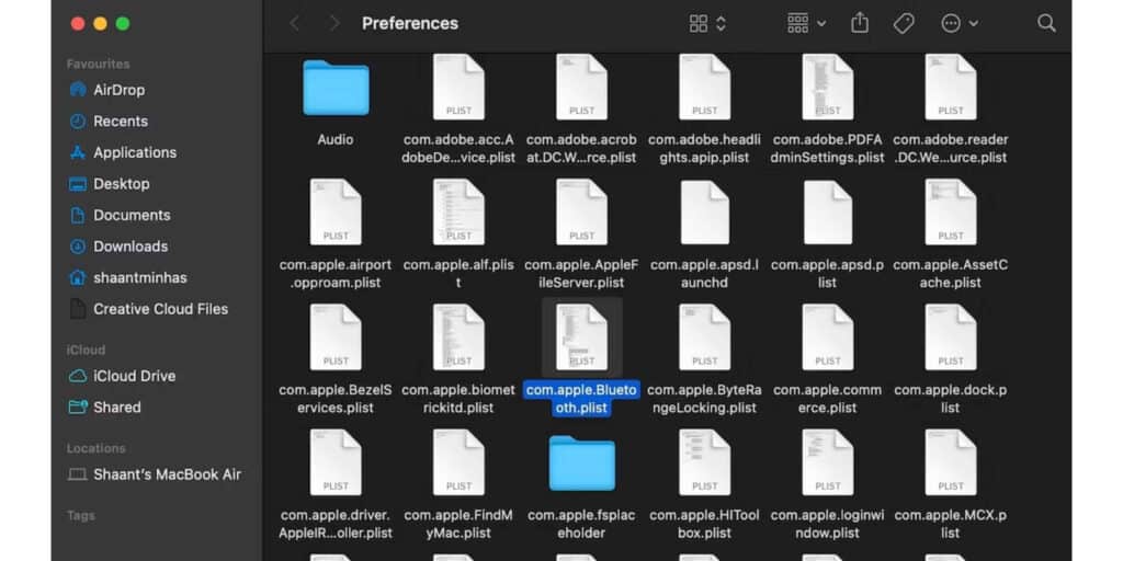 bluetooth error mac clear plist files