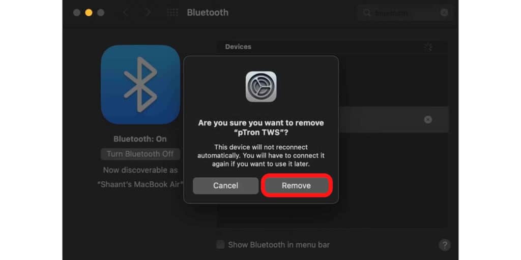 bluetooth not available macbook air