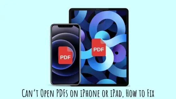 Can’t Open PDFs on iPhone or iPad, How to Fix