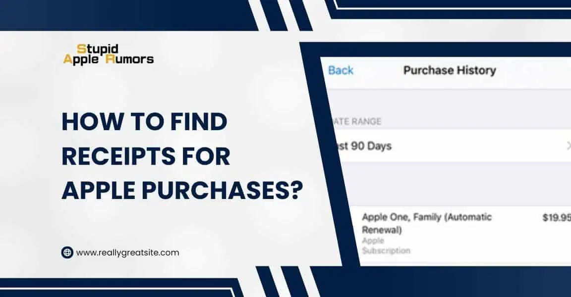 How to find receipts for Apple Purchases