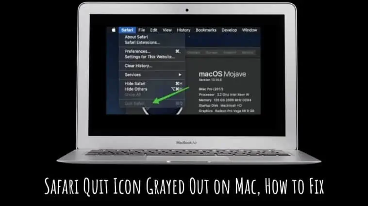 Safari Quit Icon Grayed Out on Mac, How to Fix