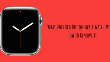What Does Red Dot on Apple Watch Mean, How to Remove it