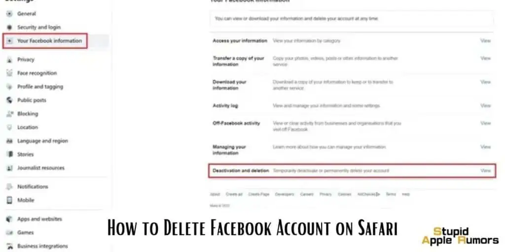 How to Delete my Facebook Account on iPhone