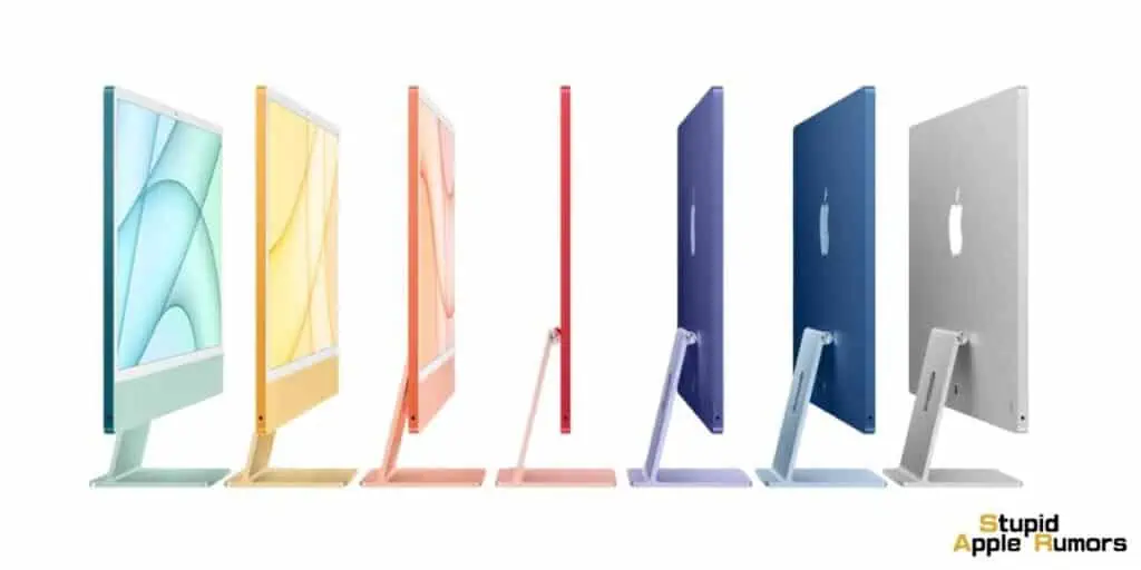 iMac systems in different colors
