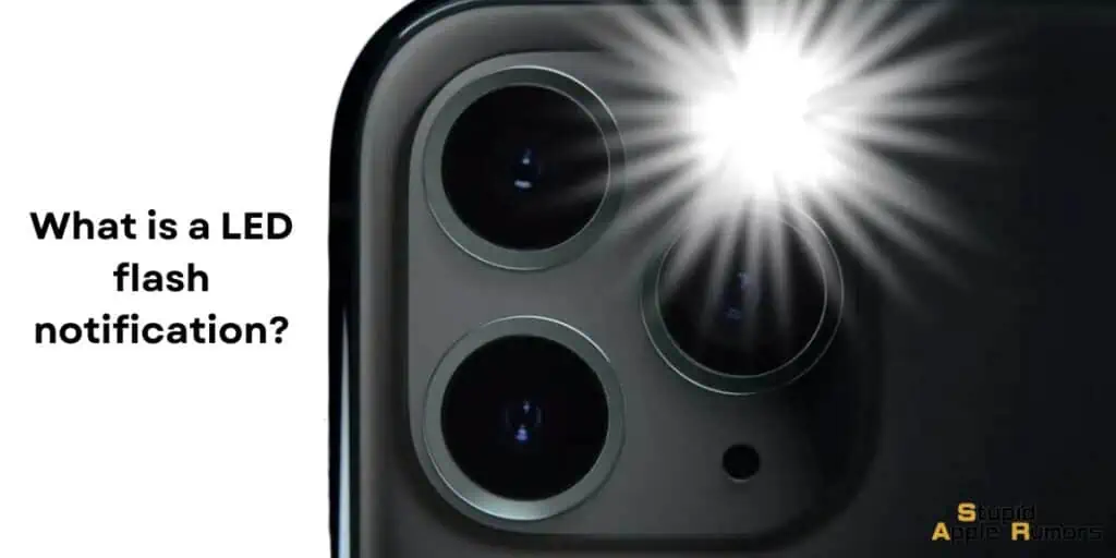 What is an iPhone LED flash notification?