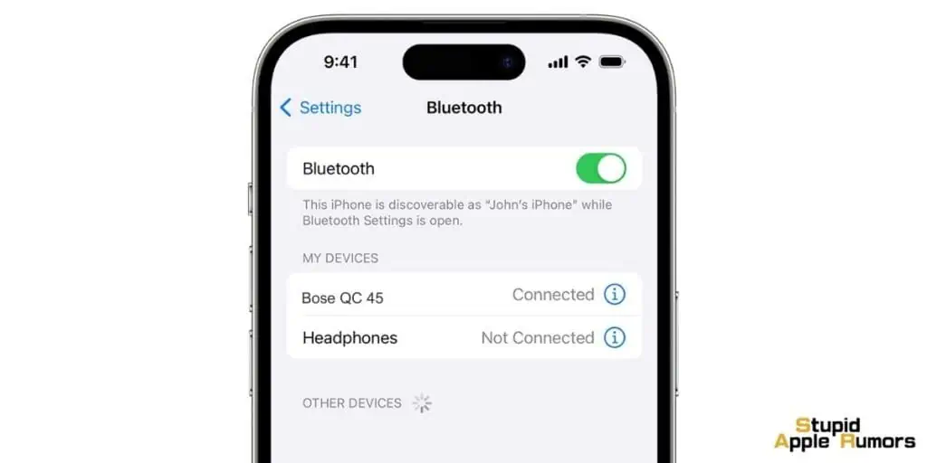 how to connect Bose QuietComfort 45 Headphones to iphone