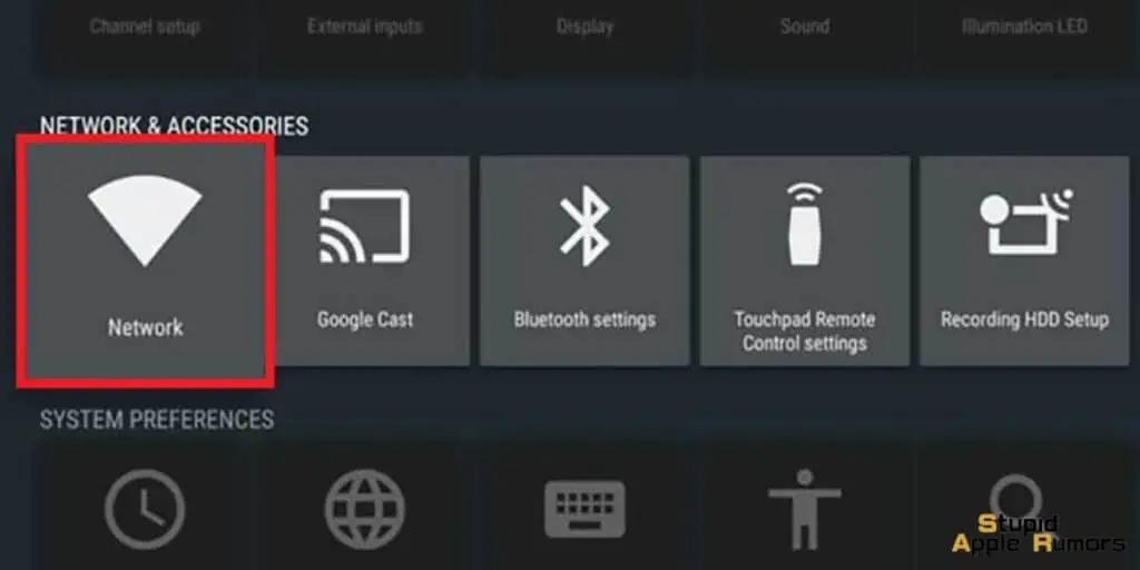 How to check network settings on Bravia TV